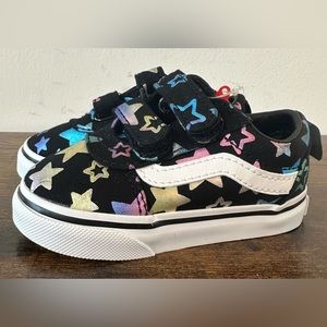 Vans Baby Girls Foil Star Velcro Sneaker new without tags Size 5